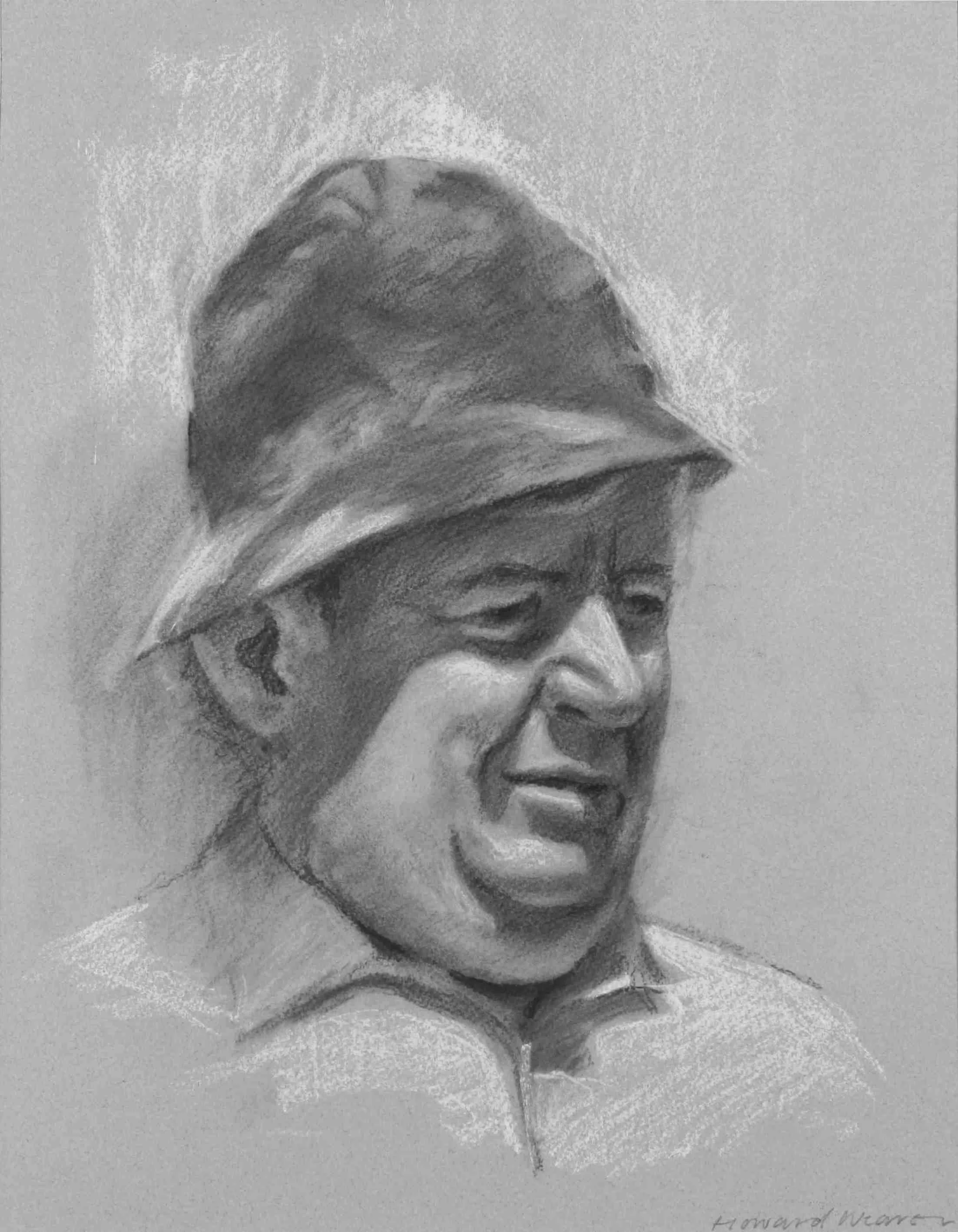 János - Transylvania / charcoal and chalk on paper