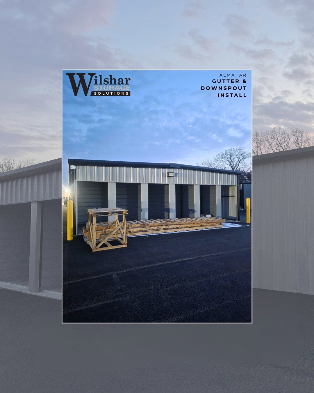 Gutters and downspout install in Alma, AR.
Another step closer to completion.