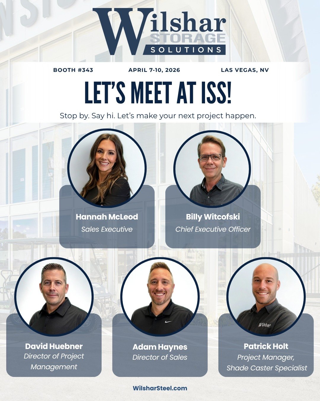April can't come soon enough, ISS Vegas is almost here!
We're excited to connect, put faces to names, and talk through what you're working on next!

#ISSVegas #SelfStorage #StorageDevelopment #SteelConstruction #Wilshar #AISC #CommercialConstruction