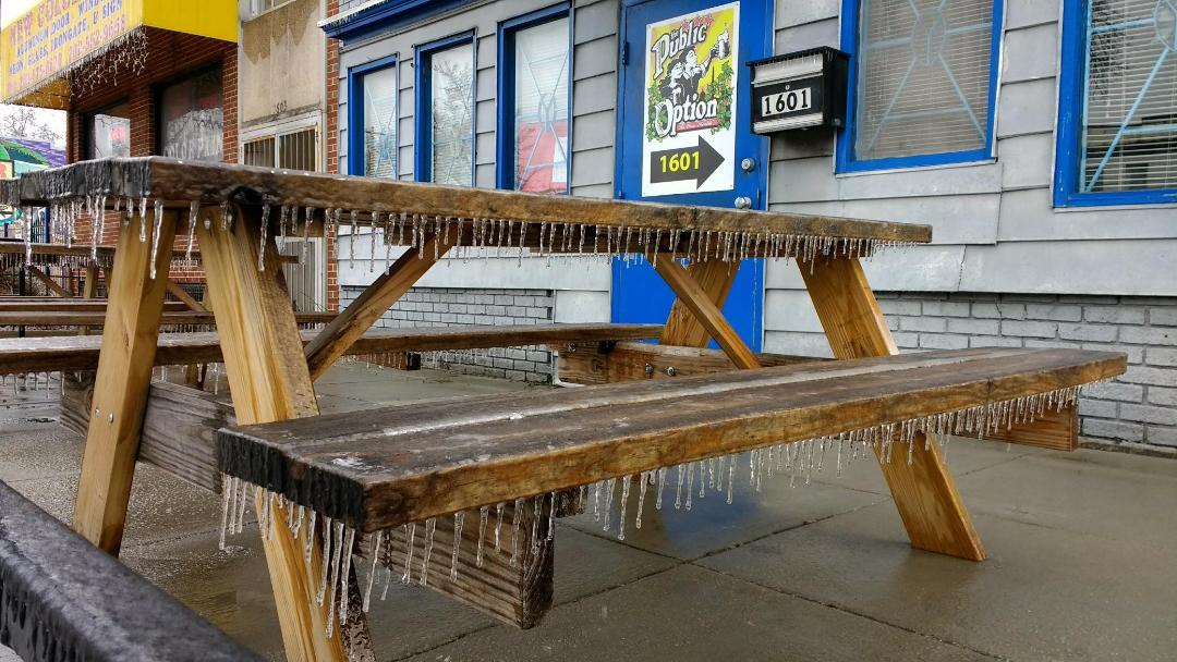 Winter on the patio