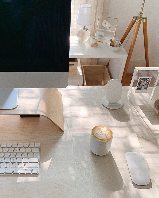 Appreciating moments like this - editing an exciting project over my morning coffee and watching the sunlight dance across my desk ✨ There is such a heavy weight on my heart and the world at the moment, but I&rsquo;m grateful for the lessons, the cha