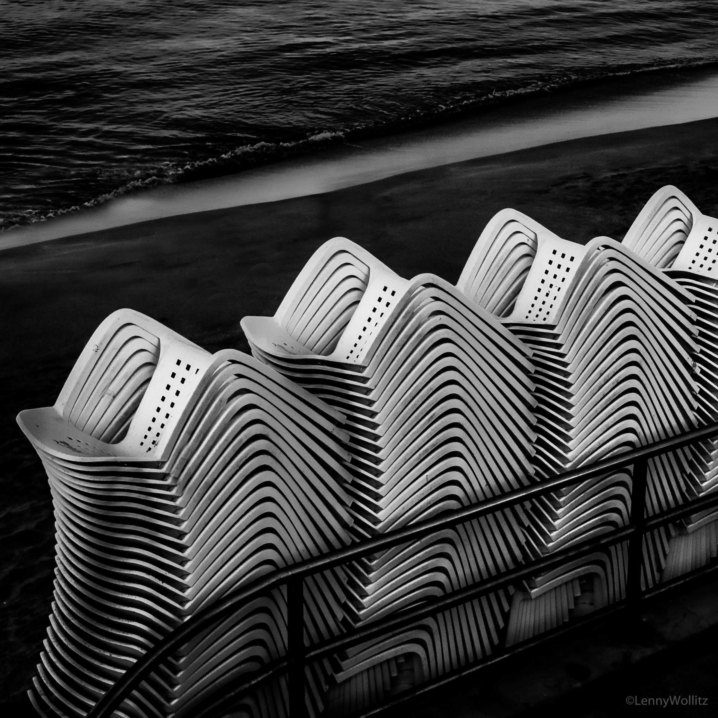 Chairs at the beach.