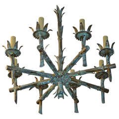  Iron Faux Bamboo Chandelier