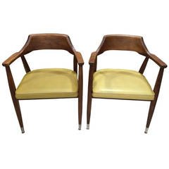 Pair of Mid Century Walnut Chairs