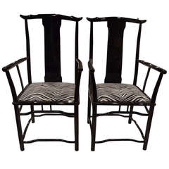 Pair of Lacquered Arm Chairs