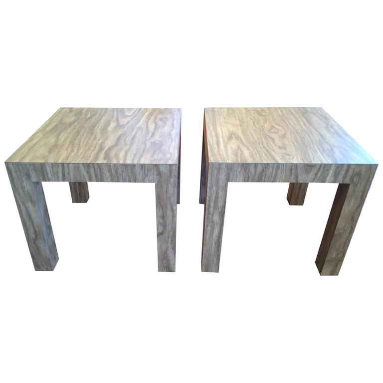 Wood Grain Parsons Tables
