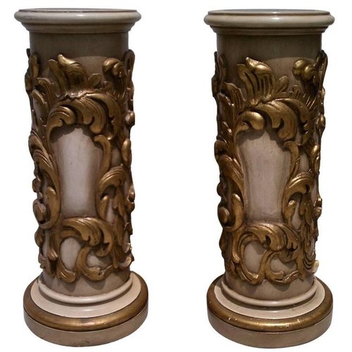 Carved and Gilded Pedestals  