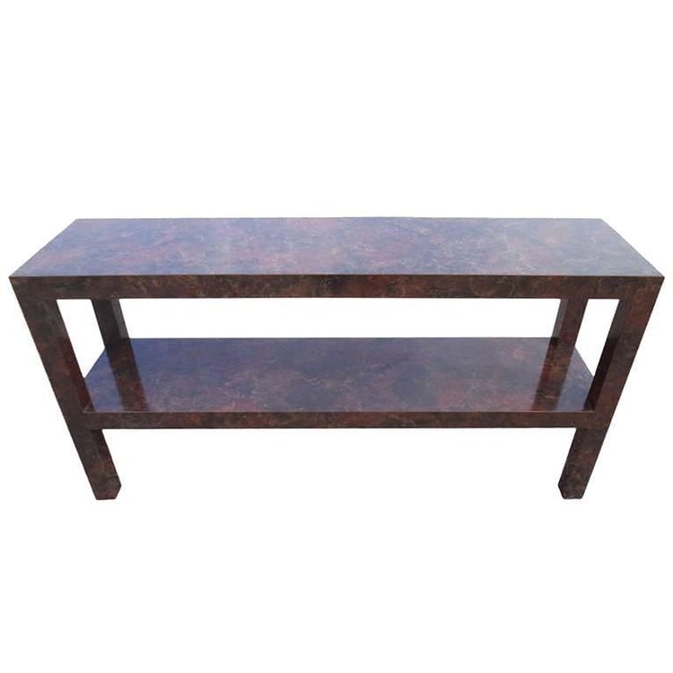 Faux Tortoise Shell Sofa Table