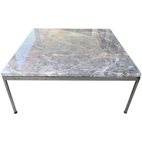 Marble &amp; Chrome Knoll Table