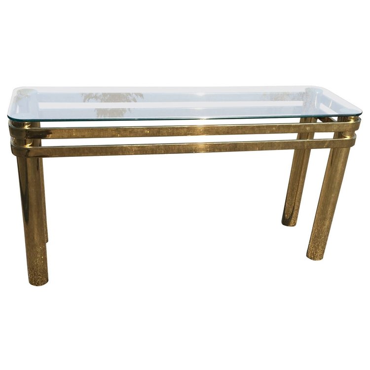 Pace Brass Console Table