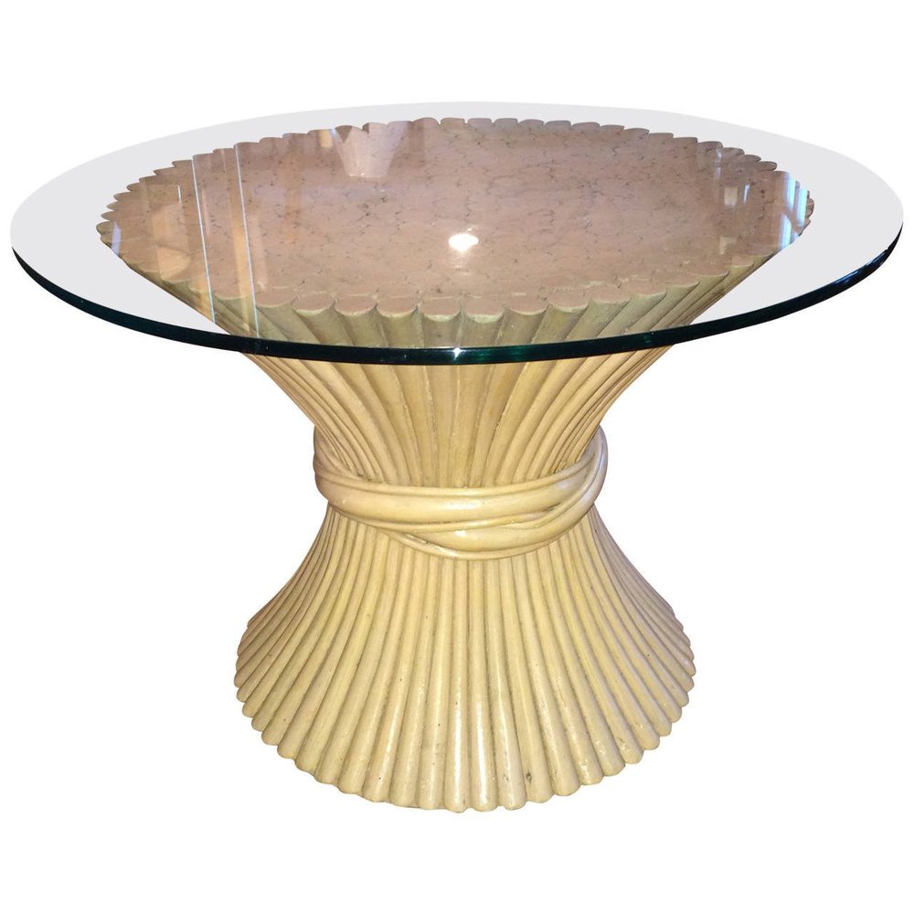 McGuire Round Bamboo Table