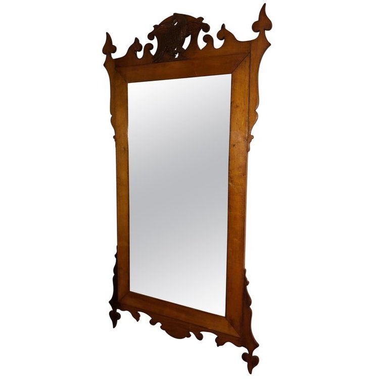 Federal Carved Wooden Mirror