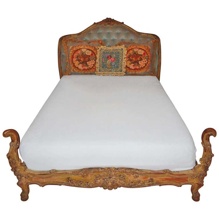 Antique Carved French Bed