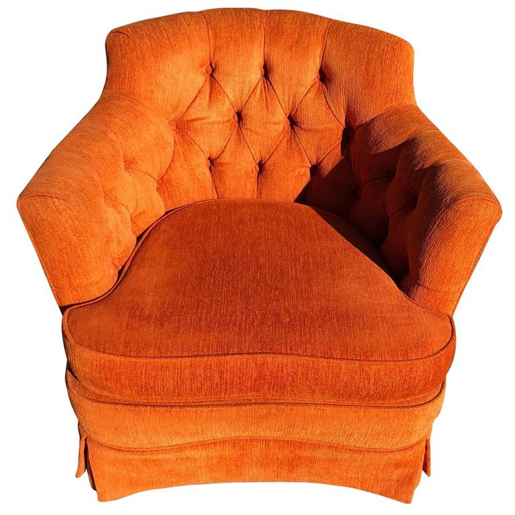 Crushed Orange Club Chair