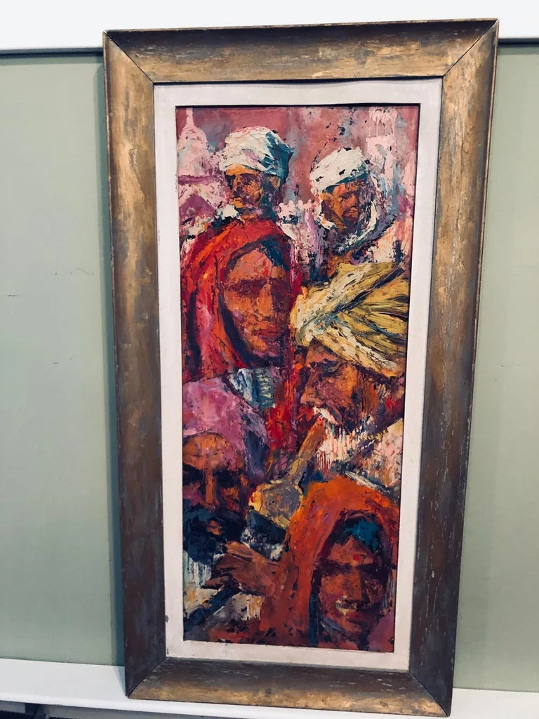 Victor Olsen Impasto Oil on Board of Arabs3.jpg