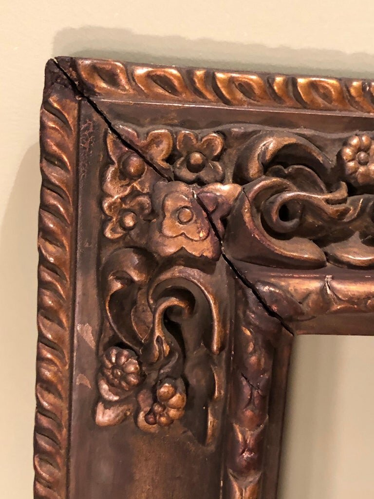 Museum Quality Gilt Gesso Frame with Embossed Designs10.jpg