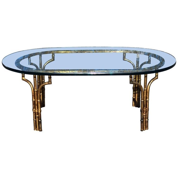 Gilt Faux Bamboo Table