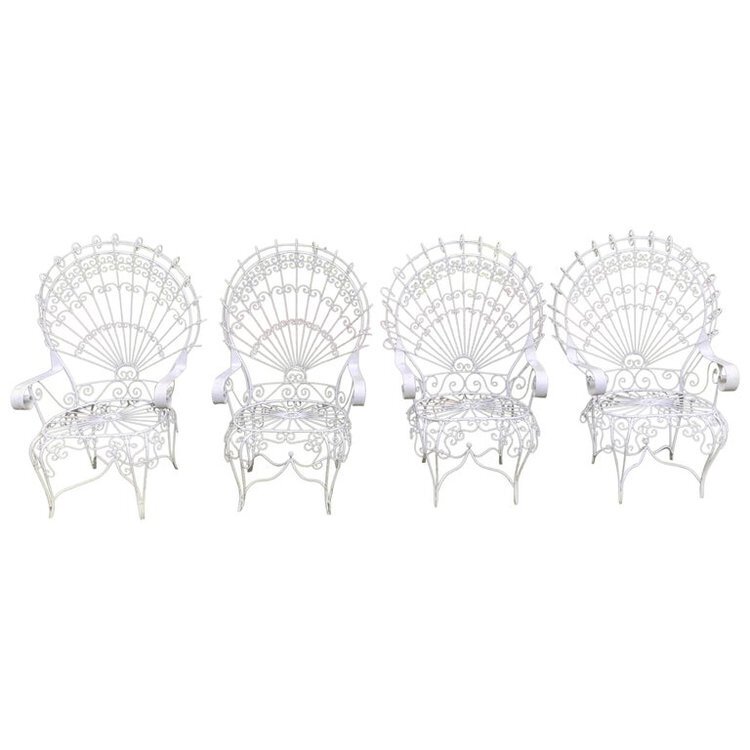 Salterini White Peacock Chairs