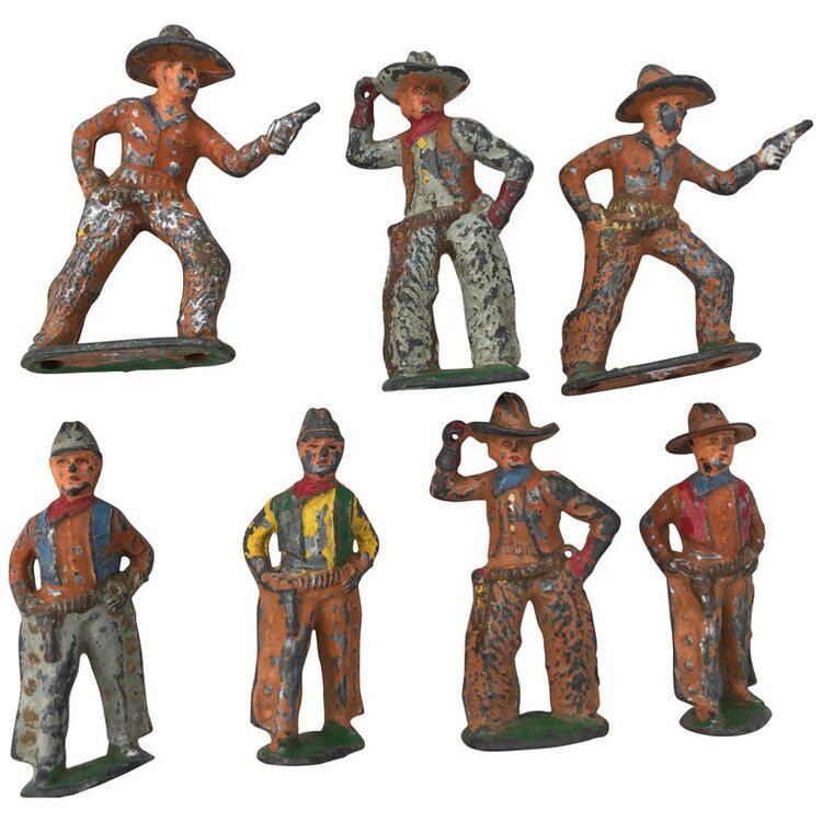 Antique Lead Toy Cowboys