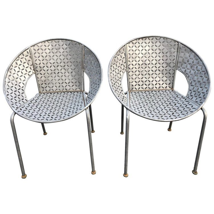 Galvanized Saucer Chairs