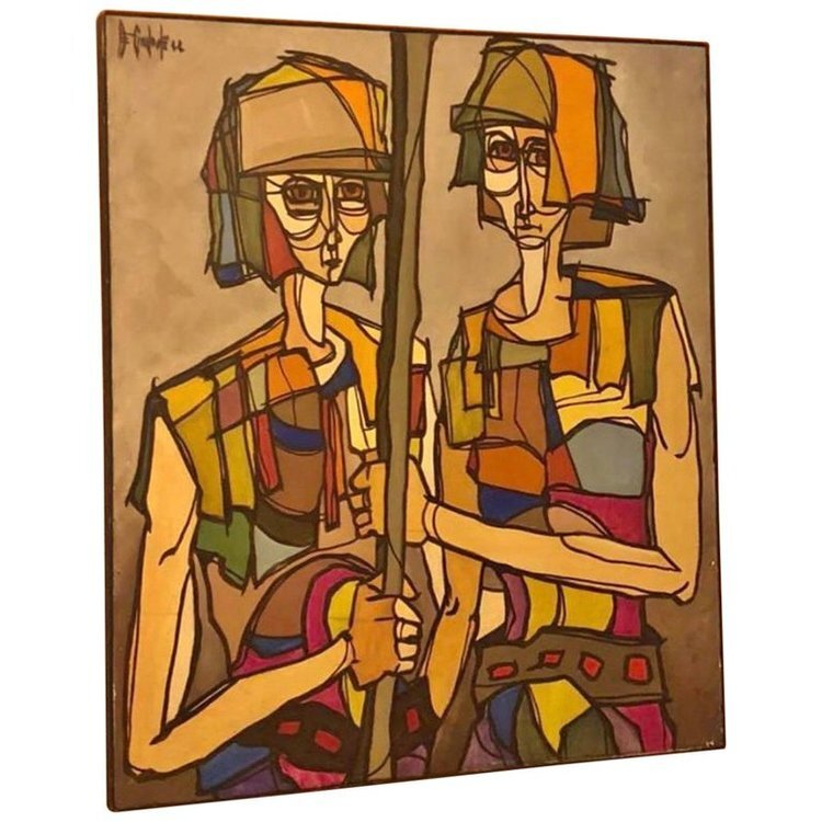 Cubist Picasso Style Painting