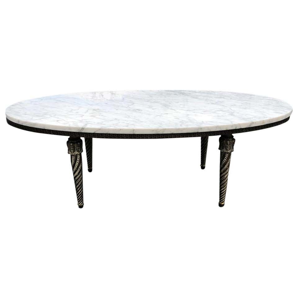 Marble and Brass Coffee Table