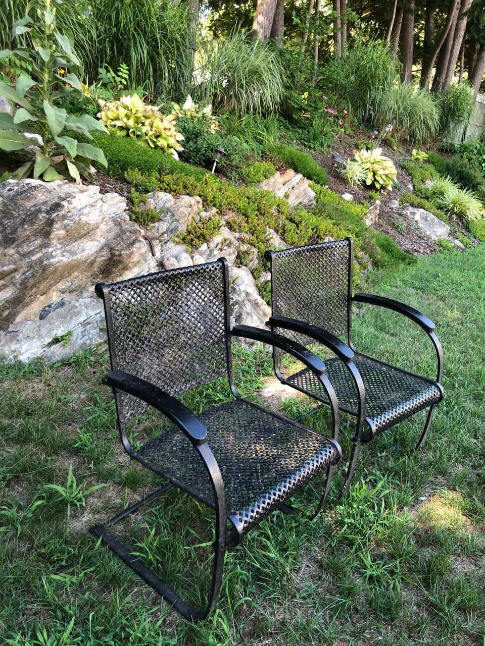 Heavy Iron Cantilever Garden Chairs from the 1930s10.jpg