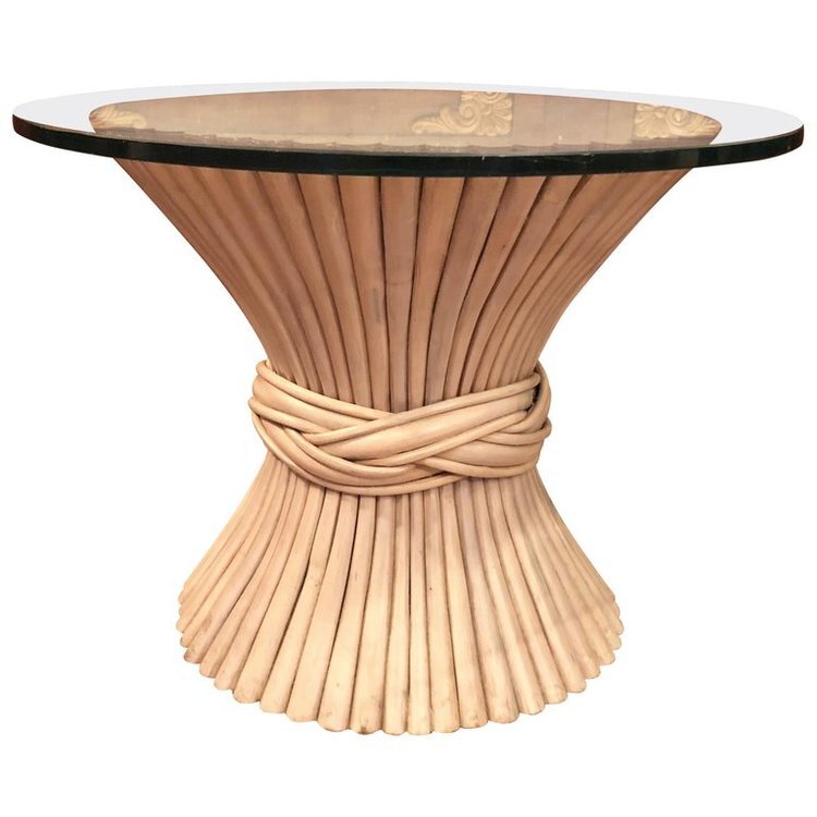 McGuire Bamboo Side Table 