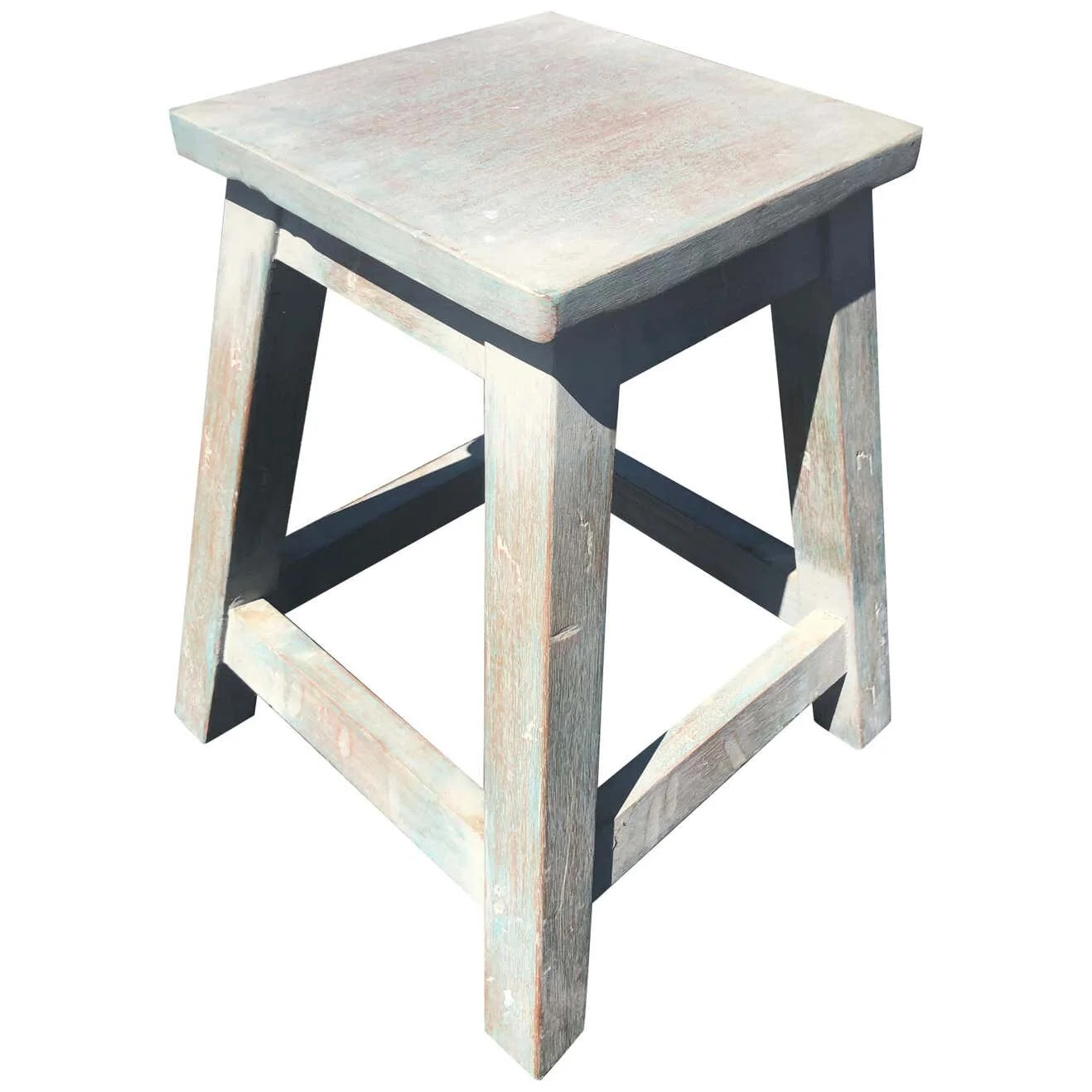 Painted Pine Stool or Small Table1.jpg