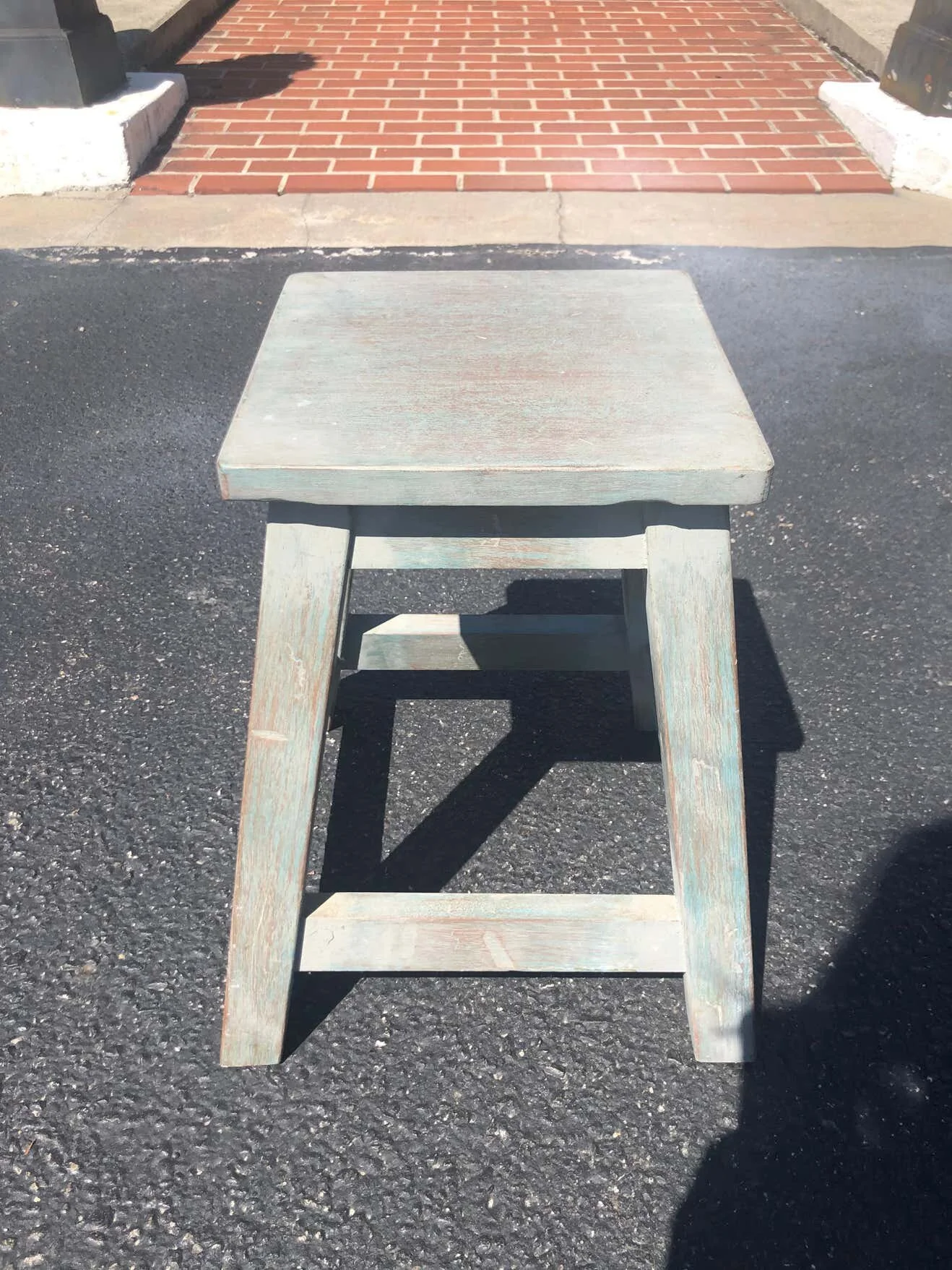 Painted Pine Stool or Small Table3.jpg