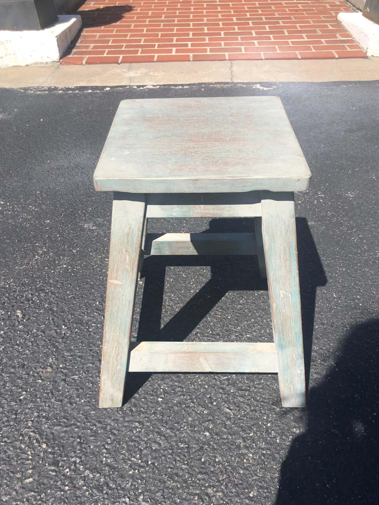 Painted Pine Stool or Small Table4.jpg