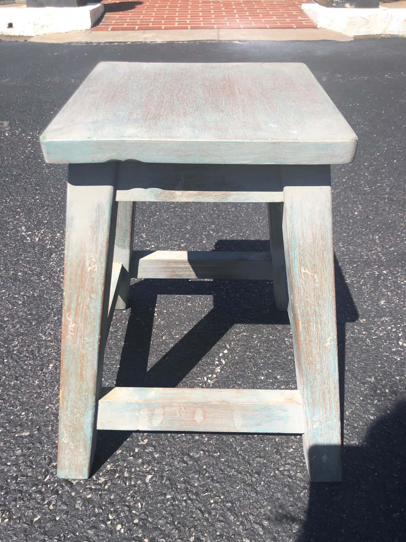 Painted Pine Stool or Small Table7.jpg