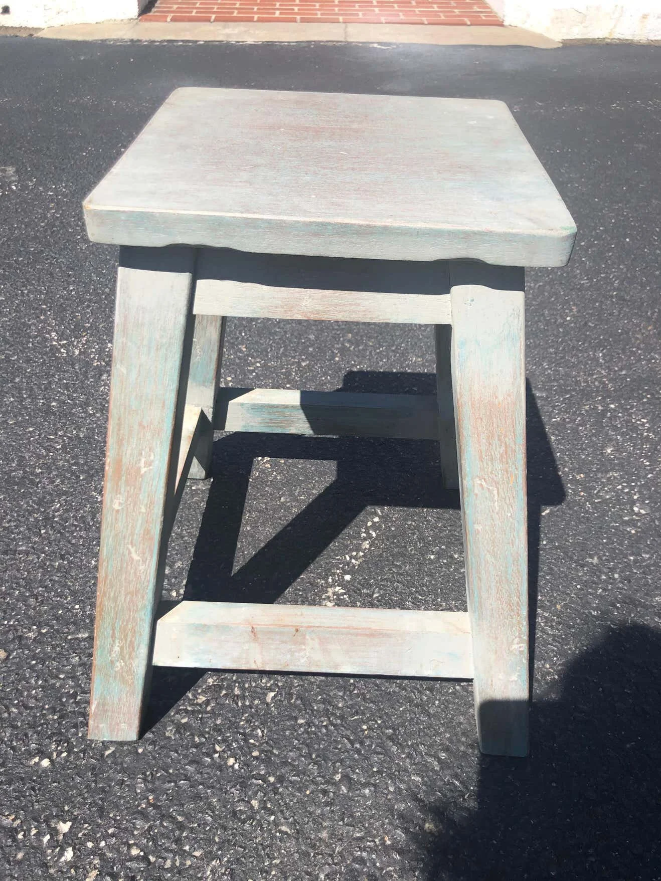 Painted Pine Stool or Small Table9.jpg