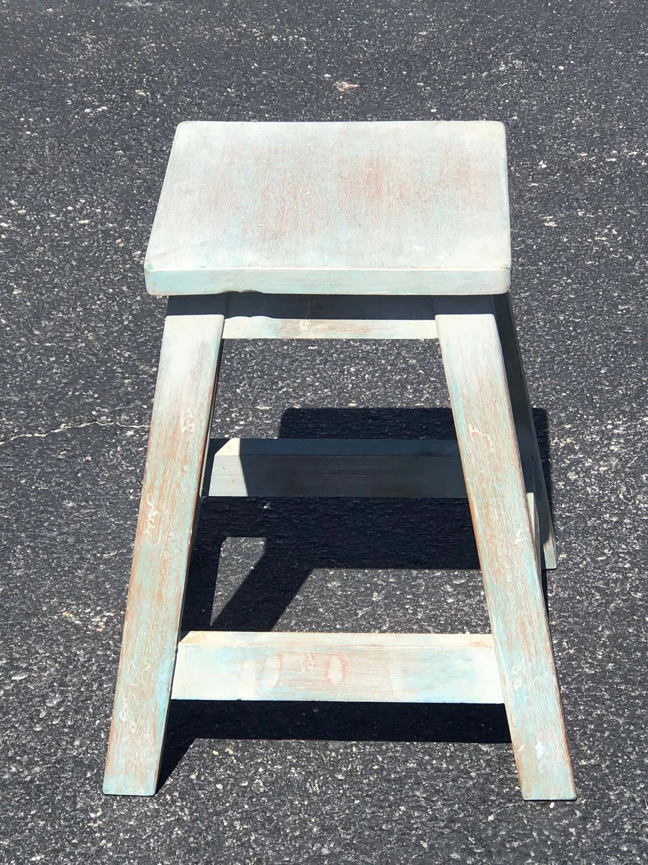 Painted Pine Stool or Small Table16.jpg