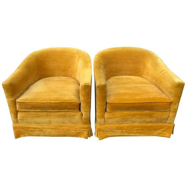 Butterscotch Velvet Chairs
