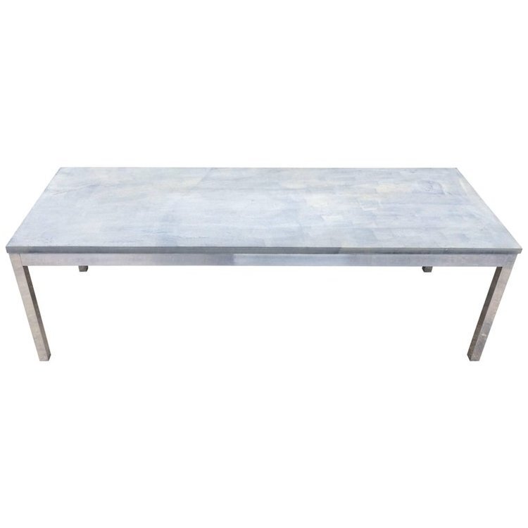 Slate and Aluminum table