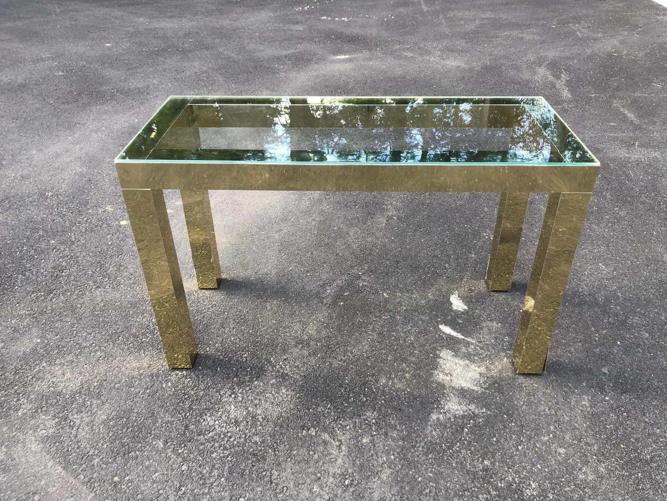 Mid-Century Modern Brass and Glass Console4.jpg