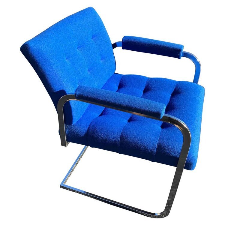 Milo Baughman Chrome Chair 