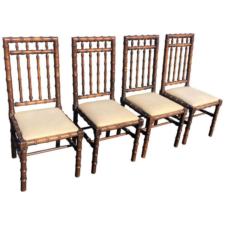 Mid Century Faux Bamboo Chairs