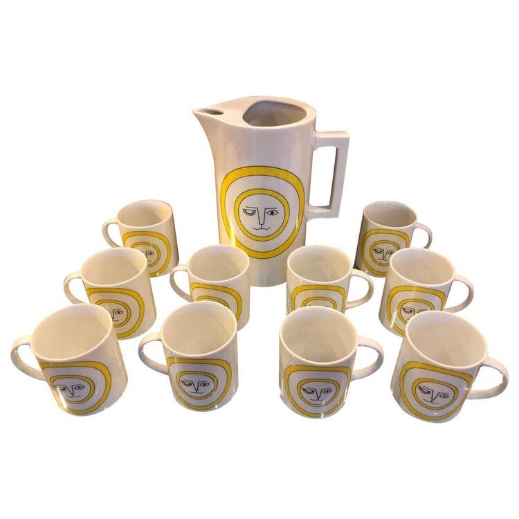 Coffee Pot and Mug Set