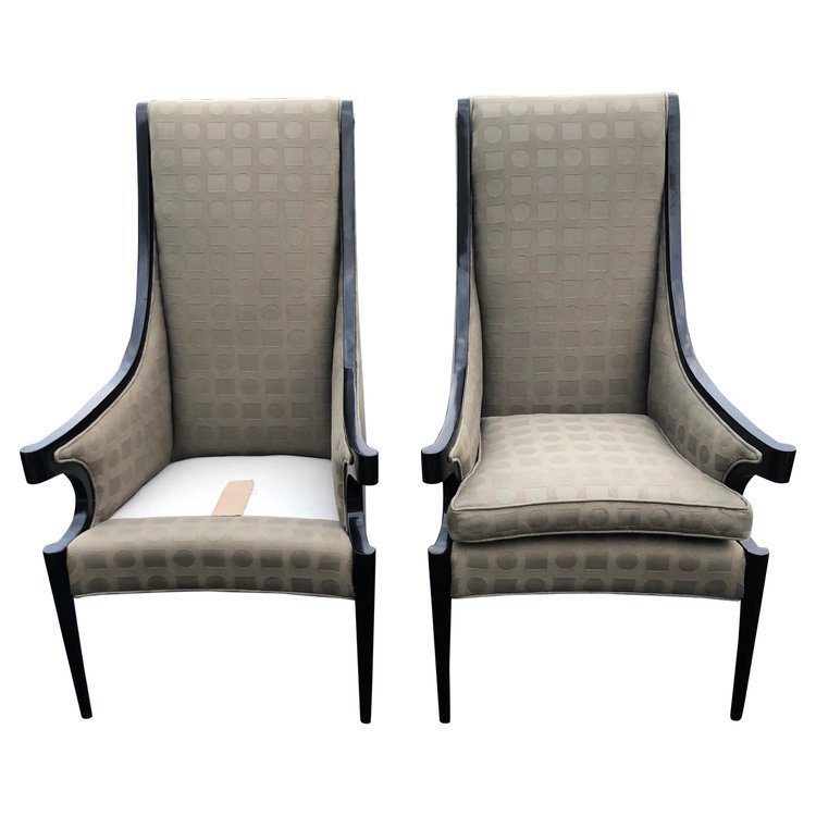 Pair of Italian Wing Back Chairs