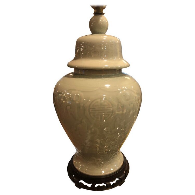 Celadon Ginger Jar Lamp 