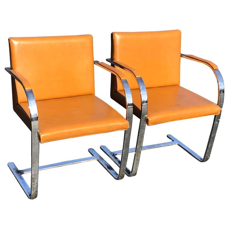 Pair  Flat Bar Brno Chairs 