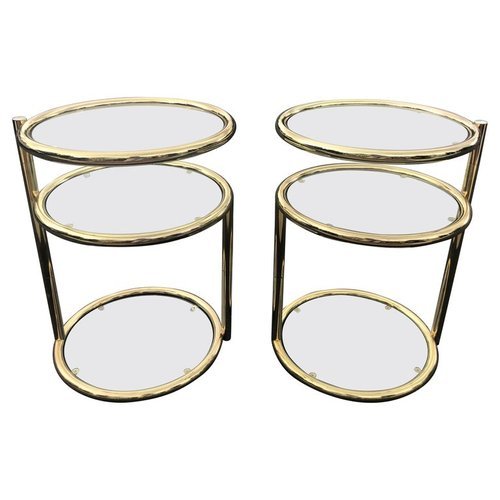 Pair of Swivel Brass table's