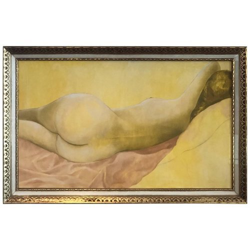 Mid Century Nude Oil Painting