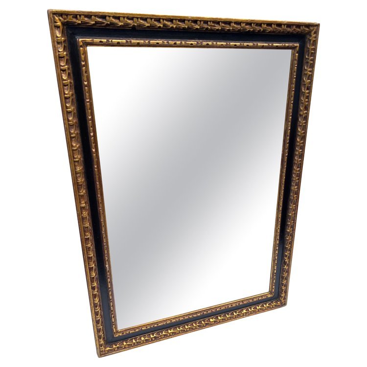 Large Gilt Cobalt Blue Black Mirror