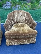 Pair of Mid Century Modern Crushed Velvet Swivel Chairs 8.jpg