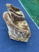 Pair of Mid Century Modern Crushed Velvet Swivel Chairs 10.jpg