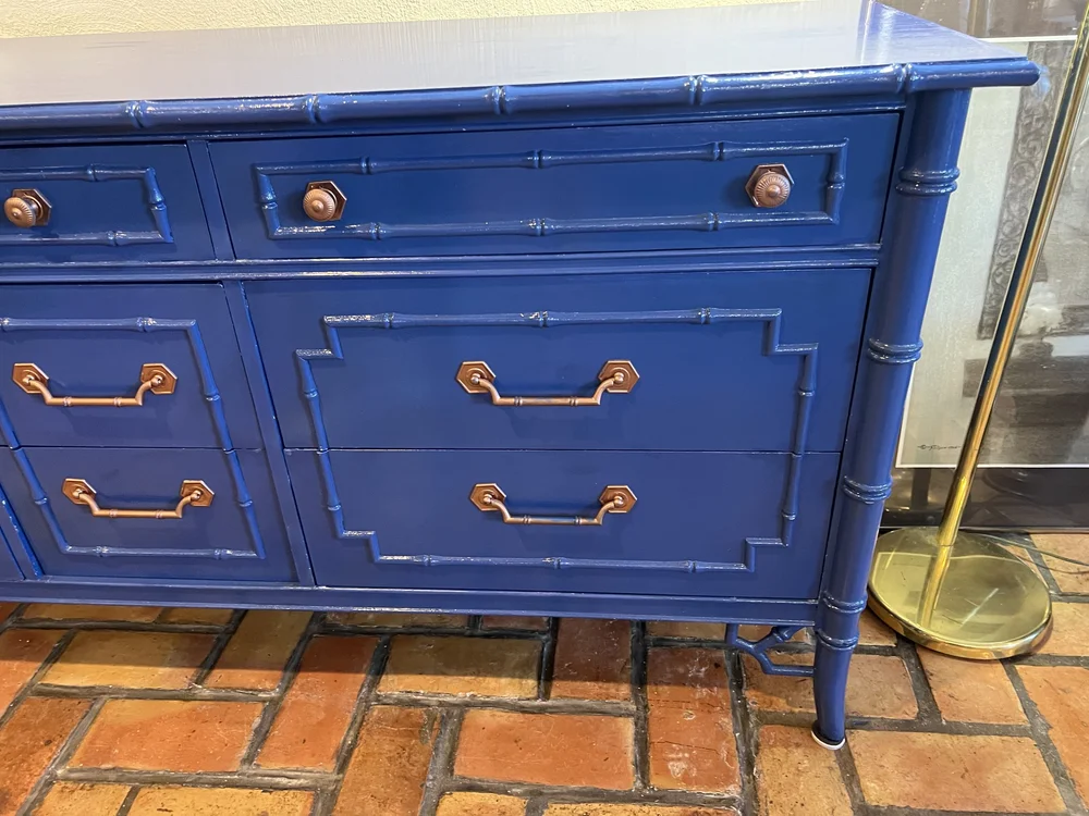 blue bamboo dresser Faux Bamboo Dresser — Blue Ocean Traders main image 0