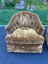 Pair of Mid Century Modern Crushed Velvet Swivel Chairs 9.jpg